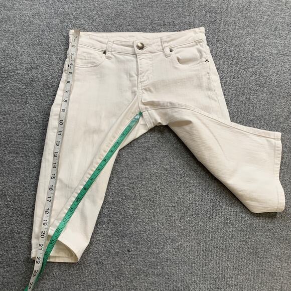 Kut From The Kloth Shorts 0 White Denim Bermuda Zip Fly Clam Diggers Pockets - Picture 7 of 14